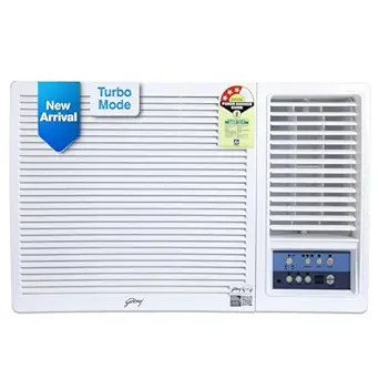 Godrej 1.5 Ton 3 Star, Turbo Mode, Inverter Window AC (Copper, Anti-Dust Filter, Anti-Freeze Thermostat, 2023 Model, AC 1.5T WIC 18UTC3 WWA, White,)