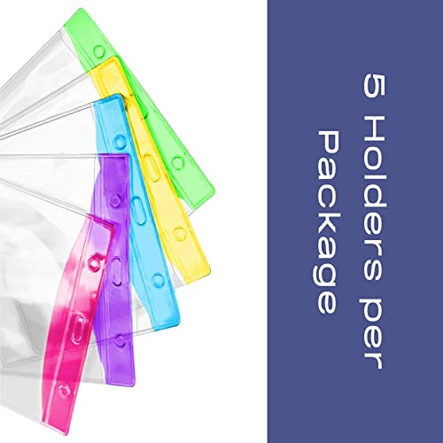 Cdc Vaccine Card Holder Cute Pink-Blue-Purple-Green-Orange Protectors (5 Pack) - Id Holder 4X3 Clear Plastic Sleeves With Color Flap By Vacciverified #TOP6