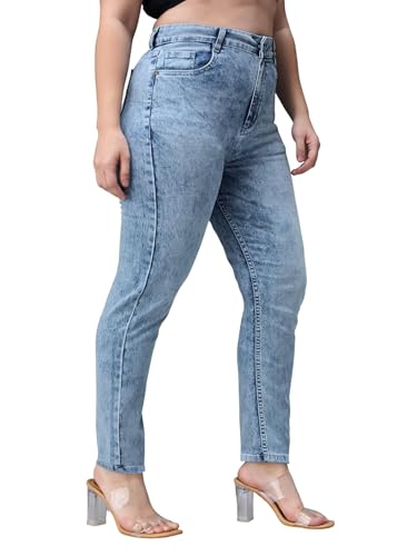 Image of Miss Chase A+ Women's Bootcut High Rise Regular Length Stretchable Denim Jeans