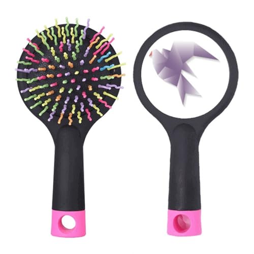 Brosse à cheveux démêlante anti-nœuds avec base coussin géométrique