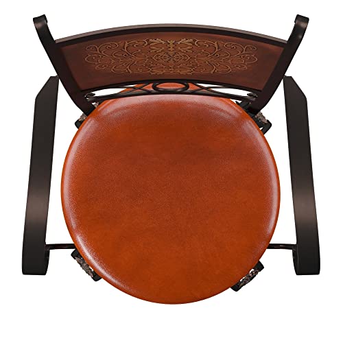 Powell Company Big And Tall Copper Stamped Back Barstool With Arms Bar Stool, Bronze #TOP7