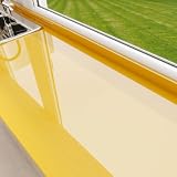 Amiya Yellow Glossy Contact Paper Shiny Peel and Stick Wallpaper Self-Adhesive for Countertops, Furniture, Cabinets, Waterproof, Removable, Easy to Apply, Decorative Vinyl Wrap15.7”X78.7”