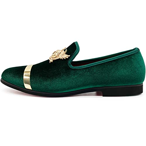 Men's Loafers Vintage Slip on Suede Dress Shoes Velvet Dress Loafers Size 7-132