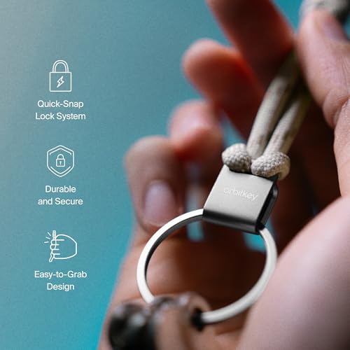 Image of orbitkey Urban Loop Keychain - Paracord Wrist Lanyard with Stainless Steel Quick-Release Lock
