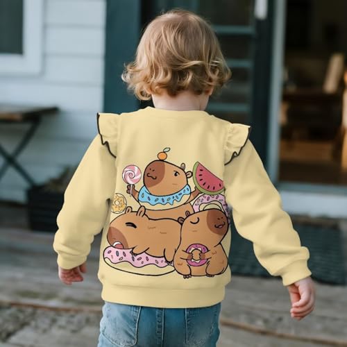 Toddler Girls Sweatshirts Shirt Size 1-8T Long Sleeve Crew Neck Athletic Pullover Tops Active Sportswear3