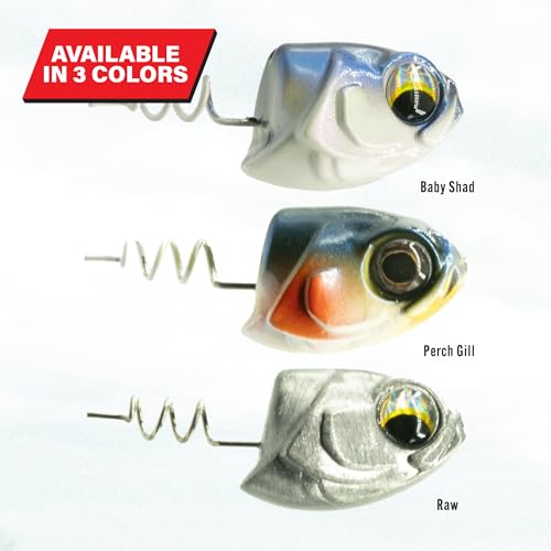 6th Sense Fishing Treble Head Line-Thru Swimbait Jig Head (3/8 oz. (3pk), Baby Shad)