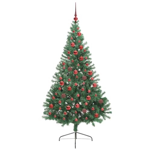Árbol de Navidad artificial preiluminado de 180 cm con luces LED para hogar y jardín 4