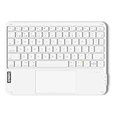 Inateck Bluetooth Keyboard with Touchpad, Ultra Slim and Portable Wireless QWERTY Keyboard, Compatible with Windows and iPad OS, KB01105,White