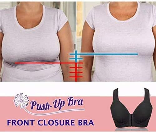 WORUIJIA MASI Bra - Plus Size Front Closure Elastic Push Up Comfort Bra, Bras for Women, Full Coverage for Best Support