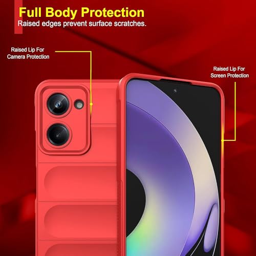 Image of Back Cover for Vivo T3 Lite 5G | Full Camera Protection | Liquid Silicon Case | Flexible Bumper Case for Vivo T3 Lite 5G / Y18 4G / Y18e 4G / Y28s 5G / Y28e 5G / Y03 4G / Z9 Lite 5G (Red)
