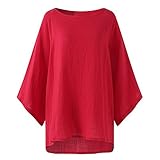 reißverschluss v-ausschnitt 3/5 ärmel langarmshirt oberteil tunika elegant herbst casual loose fit kurzarm rundhals fledermaus batwing t-shirt top langarm lose hemd oversize sweatshirt topsdamen elegant