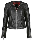 Schöne Lederacke mit auffällig Innenfutter und einer Innentasche