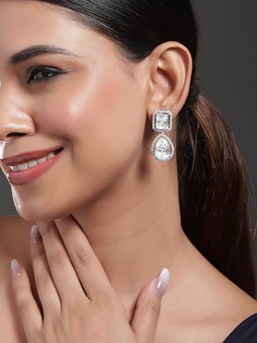 Image of Rubans Demi Fine Stainless Steel Stud Earrings Daily Gift for Women & Girls