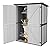 Aivituvin Outdoor Storage Shed with Floor, Garden Tool House with Metal Frame Structure, Large Wooden Cabinet with Adjustable Shelves for Backyard Garden Patio (White)