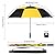 Doubwell Golf Umbrella Large Oversize 68 inches air Vent Double Canopy Windproof Automatic Straight rain Umbrellas for Men and Women (Black/Yellow)