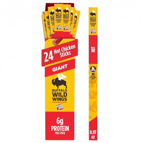 Slim Jim Giant Chicken Jerky Sticks, Buffalo...