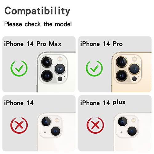 Cavdycidy Bling Diamond Camera Lens Protector for iPhone 14 Pro & iPhone 14 Pro Max, Metal Glitter Gem Camera Cover,9H Tempered Glass Lens Full Screen Protector with 3D Rhinestone Sparkle(Colourful)