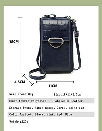 Women Crossbody Phone Bag, Small Messenger Shoulder Bag Cash Handbag Wallet Purse New in 20222