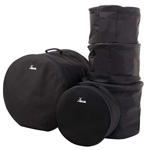 XDrum Classic Drumbag Set, Schlagzeugtaschen in Fusion Größen: 22,14,12,10 und 14,5 (wasserabweisend, innenpolsterung, stabile Tragegriffe)
