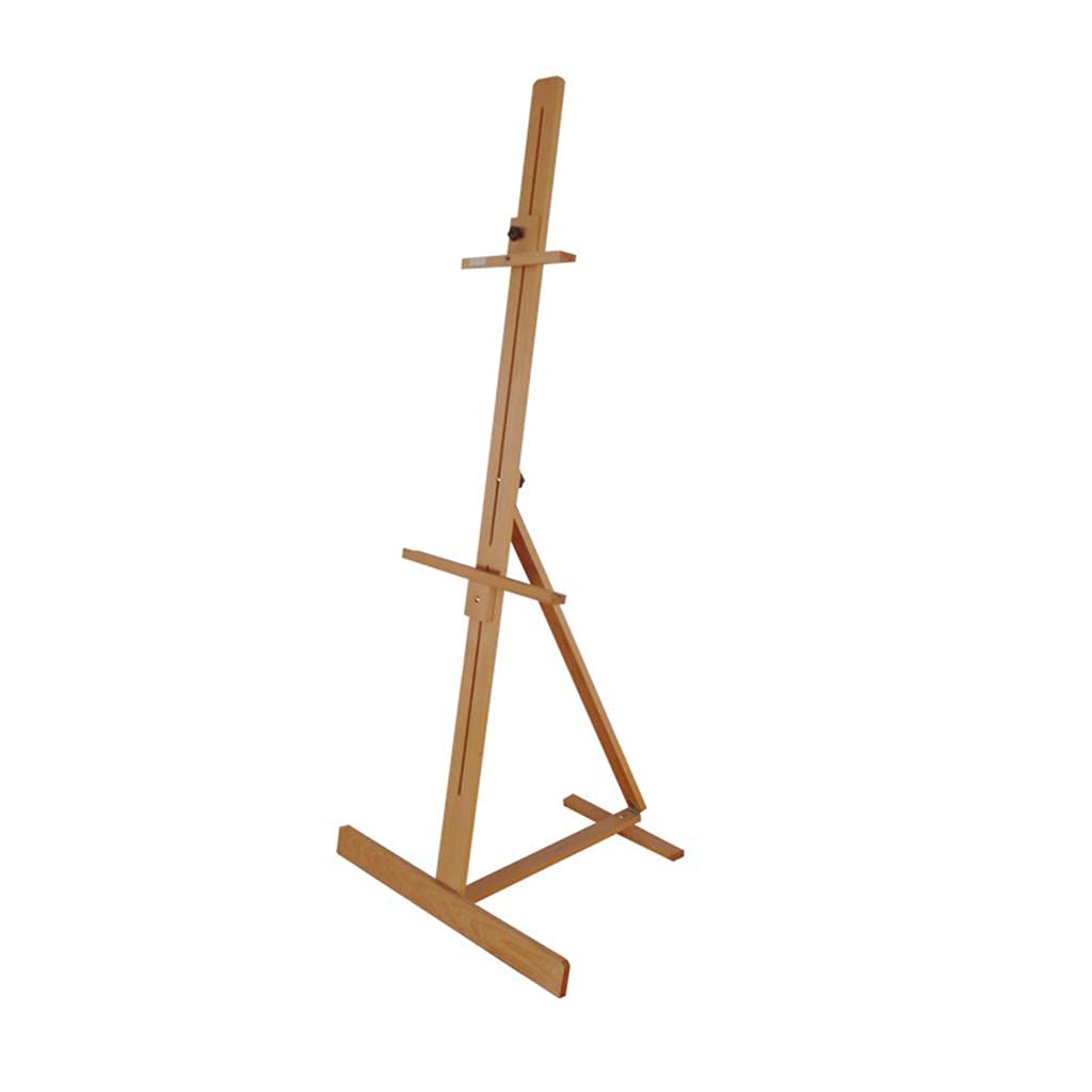 ASerZenith Wooden Easel, 61 * 75 * 176Cm Horizontal Bar Easel Oil Painting Artist Easel, Foldable To Save Space
