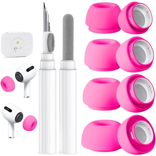 Image of 4 Pairs Replacement Ear Tips for AirPods Pro 2nd /1st (Rose red)