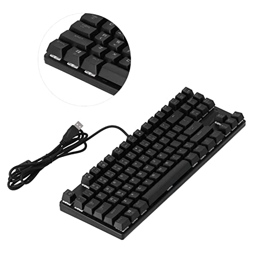 Clavier de jeu mécanique 87 touches compact et rétroéclairé RVB durable pour PC - 5