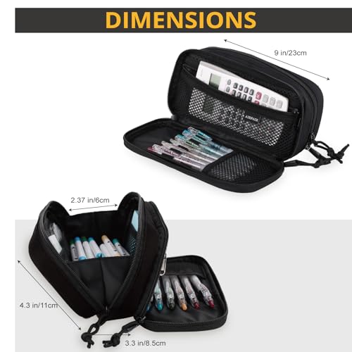 Image of ATRIPACK Tactical Pencil Case for Boy,Large Capacity Pencil Pouch,Marker Organizer Case Pen Box, Tool Bag Desk Organizer for School College Office Organizers for Kids Men Women Adult Teens(Black)
