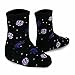 TeeHee Little Boys Fashion Fun Cotton Crew Socks 6 Pair (6-8 Years, Galaxy Space)