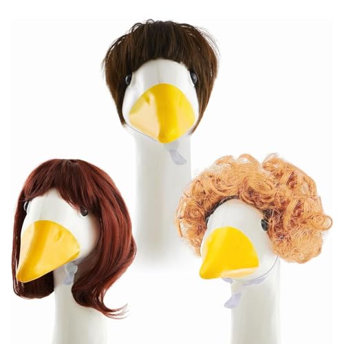 伝統的な鳥の姿をモデルにモデル化されたユニークな動物のヘアピースの服装セットは、パーティーのテーマとお祭りを強化しますペットウィッグスコスチュームセットセット