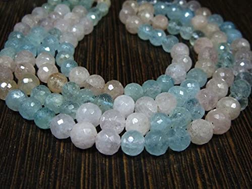 Morganite et Aigue-marine perles fines taillées pour bijoux haute joaillerie