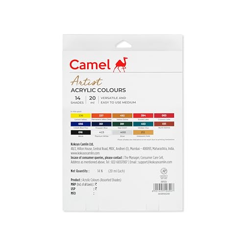 Image of Artist Acrylic Colours 14 Shades x 20ml