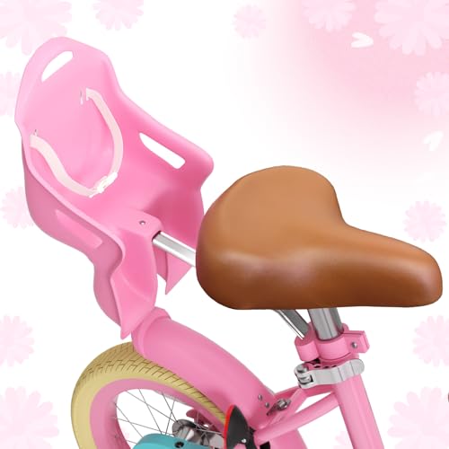 Image of XJD Girls Bike for Toddlers 3-9 Years Old Kids, 12 14 16 Inch Kids Bike with Training Wheels, Streamers, Basket and Doll Seat