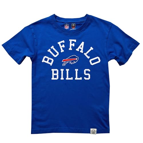 Wes and Willy NFL Kids Short Sleeve Organic Cotton Tee Shirt Buffalo Bills Blue Moon 3T