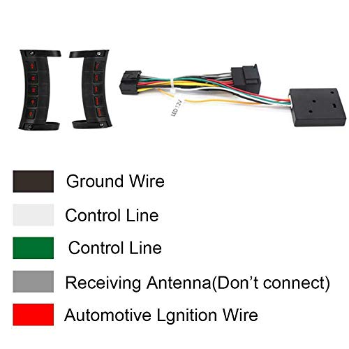 Universal Multi-Function Car Steering Wheel Remote Control Mini LED Two-Way Wireless DVD Navigation Button Control Remote bluetooth Stereo GPS