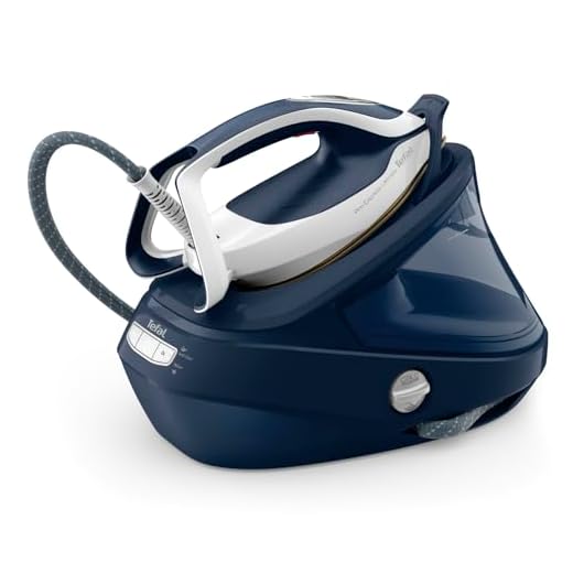 Tefal GV9720 Pro Express Ultimate Dampfbügelstation | 8 Bar Dampfdruck | konstante Dampfabgabe: 170 g/Min. | Dampfstoß: 590 g/Min. | 3 Einstellungen | vertikale Dampffunktion | Weiß/Blau