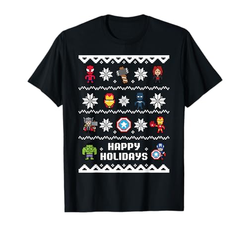 Marvel Avengers Christmas Sweater Happy Holidays T-Shirt