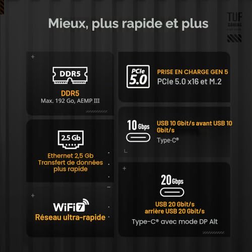 ASUS TUF Gaming B860M-PLUS WiFi – Carte mère Gaming