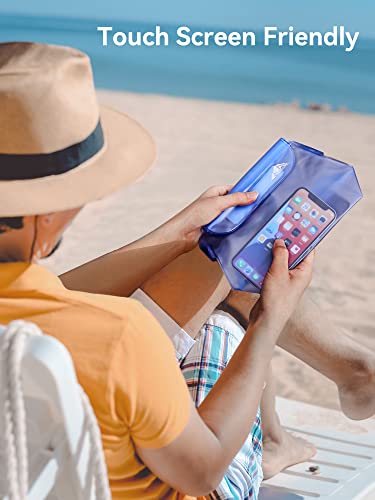 Image of HEETA 2 /3 /4 Pack Waterproof Pouch with Waist Strap, Screen Touchable Dry Bag with Adjustable Belt for Phone Valuables for Kayaking, Swimming, Snorkeling, Boating, Fishing, Surfing & Beach