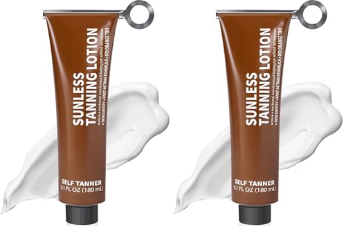 Self Tanning Lotion, Tube Squeezer Reusable for Easy Use, Body Hydrating Self Tanning Cream, Streak-Free, Fake Tan &amp; Quick Tan for Natural-Looking Bronzer Glow for Women &amp; Men
