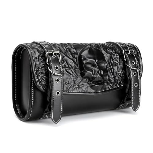 Sacoche de selle moto rétro punk pour guidon et fourche Kawasaki Ninja 400