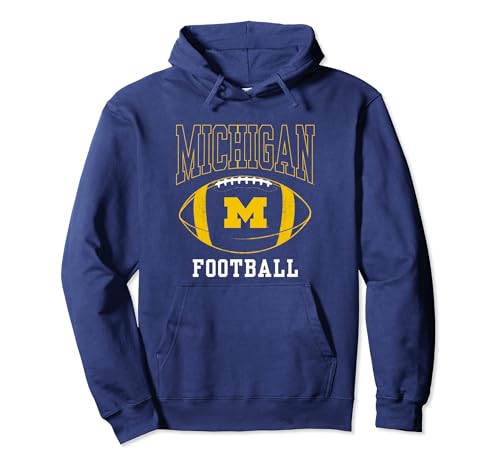 University of Michigan Wolverines U of M Football Ball Pullover Hoodie