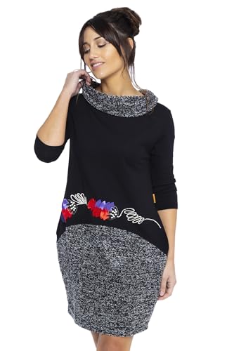 Mamatayoe Vestido Pantomima para Mujer, Manga Tres Cuartos, Escote Cuello...