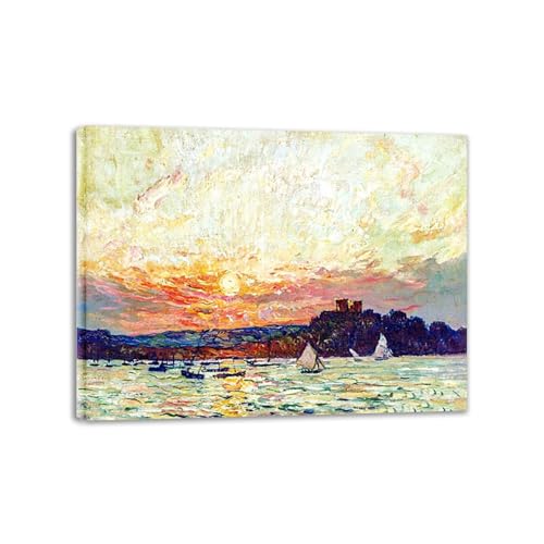 Toile Coucher de soleil Hayley Lever pour décoration salon cosy
