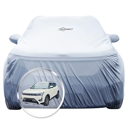 Image of NEODRIFT 'SilverTech' Car Cover for Mahindra XUV 300 | 3XO (100% Water-Resistant, All Weather Protection, Tailored Fit, Precision-Fit & Breathable Fabric) (Colour: Silver)
