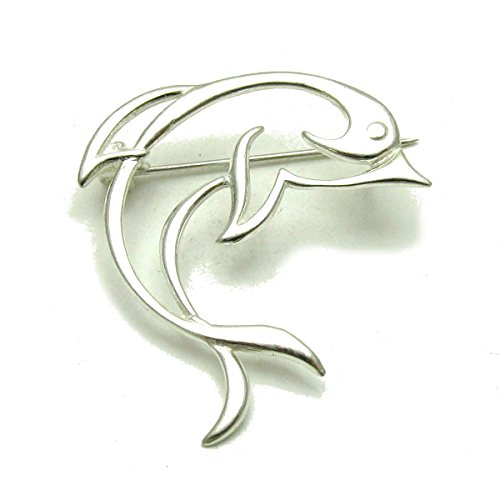 Broche dauphin en argent 925 A000015 Empress pour veste