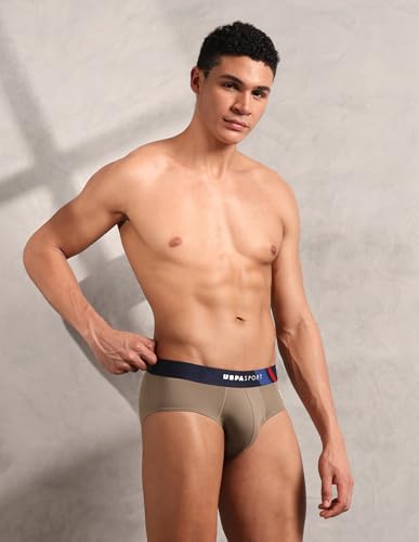 Image of U.S. Polo ASSN. Men's Nylon Micro Fibre Sports High Stretch Underwear Briefs