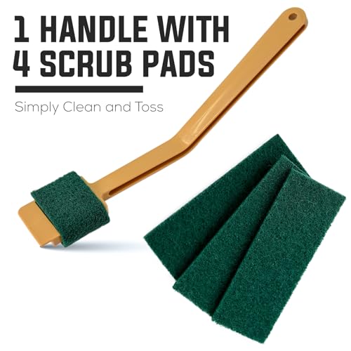 Image of Kleen Handler EZ Scrub Slicer Cleaning Tool with 4 Replacement Pads, Heavy Duty Electric Blade & Deli Slicing Machine Cleaner,Safe Mandolin Scrubbing Kit