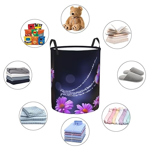 Panier à linge pliable de qualité supérieure avec grand sac imperméable violet - 7