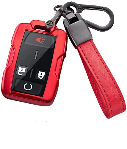 Sunteelong Leather Keychain For Car Key Chain Ring Accessories Family Present For Man And Woman（Red） #TOP4