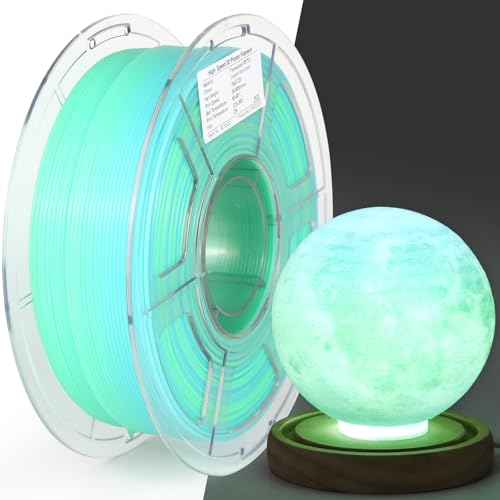 Image of IEMAI Translucent PETG Filament 1.75mm 1kg, Dual Color Gradient Blue to Green 3D Printer Filament Up to 600mm /s Rapid Printing for Lampshades Artwork & Home Decor